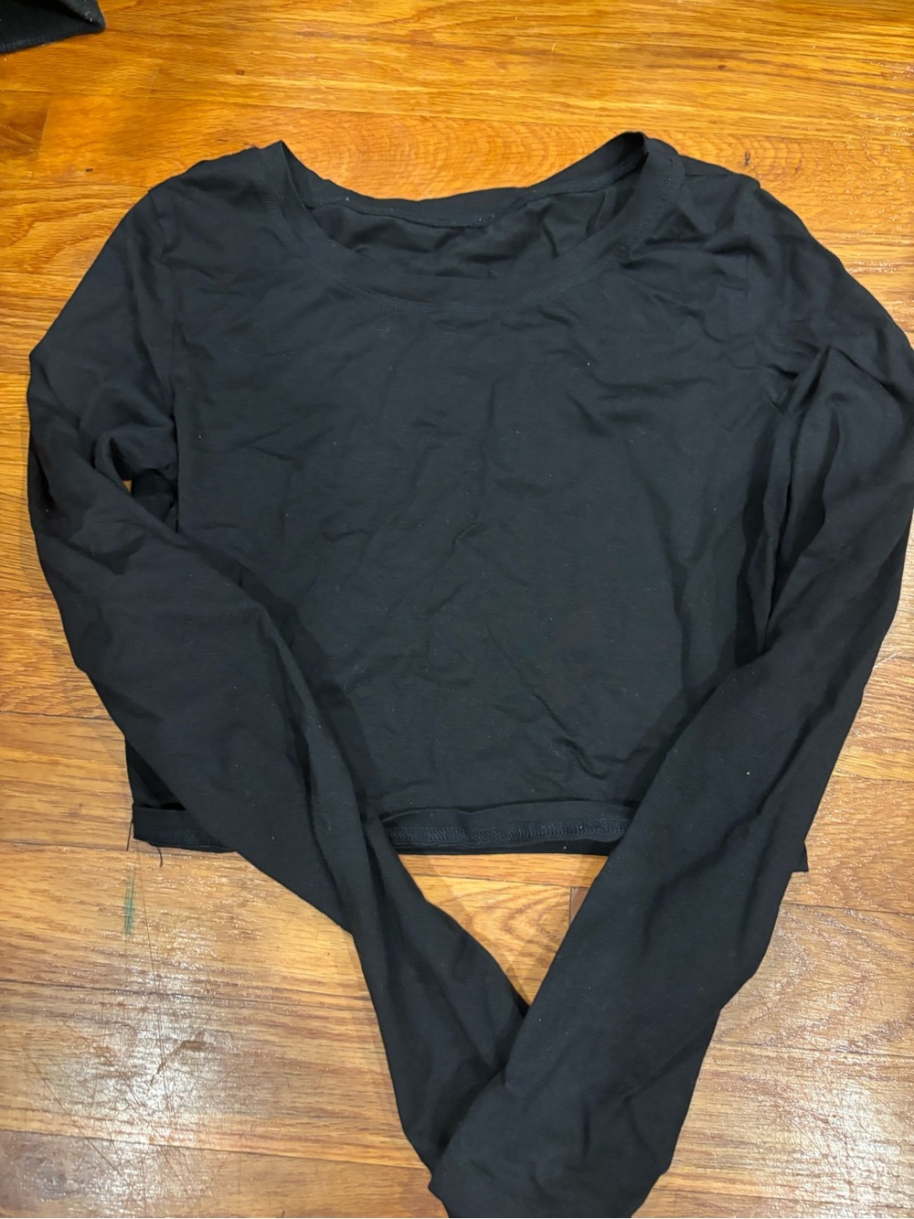 Black Long Sleeve Women's Top - Classic Crewneck